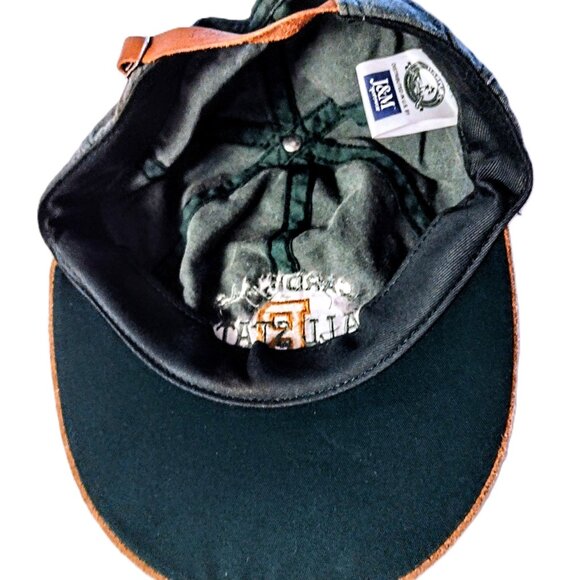 BALL STATE (BSU) Cardinals Denim Green & Suede Ball Cap ~ Adj. Leather Strap NEW - Picture 6 of 8